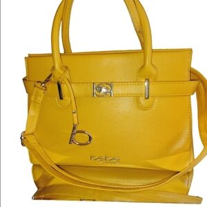 bebe Sunny Yellow Satchel